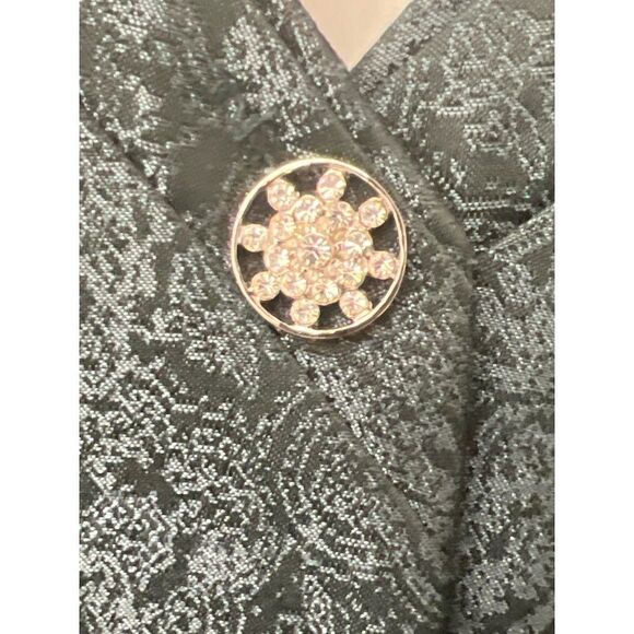 Patra Green Paisley Print With Rhinestone Button Blouse Size 16 - Picture 4 of 7